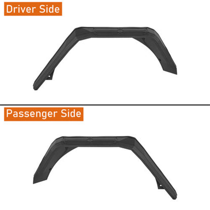 2018-2025 Jeep Wrangler JL Aluminum Rear Fender Flares - Hooke Road - HE.3077-S