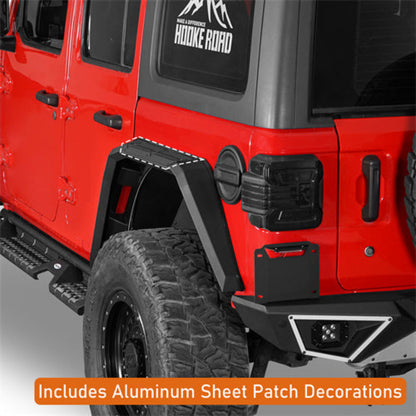 2018-2025 Jeep Wrangler JL Aluminum Rear Fender Flares - Hooke Road - HE.3077-S