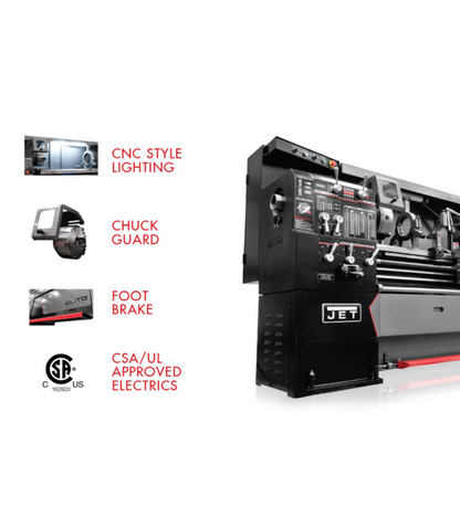 JET Elite Lathe E-1440VS with Taper Attachment - JT9-892450