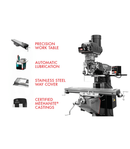JET Elite ETM-949 Mill with X, Y-Axis JET Powerfeeds - JT9-894105