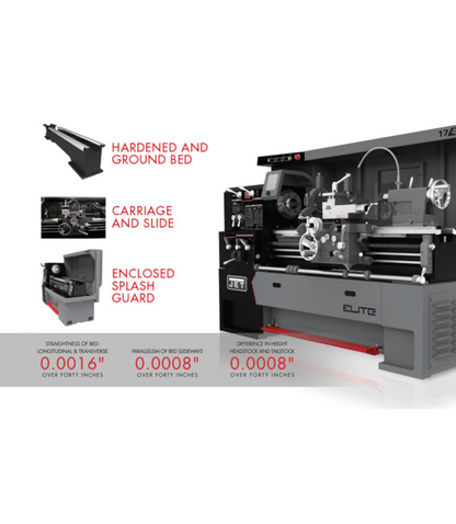 JET Elite Lathe EGH-1740 with ACU-RITE 303 DRO - JT9-892507