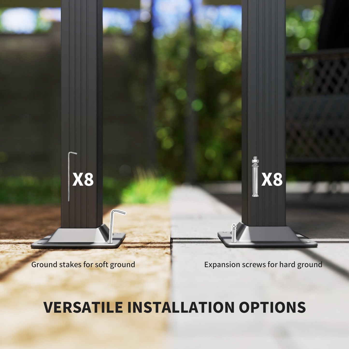 Outsunny 13' x 13' Aluminum Retractable Pergola Canopy, for Garden Patio Backyard Deck, White - 84C-567V00WT