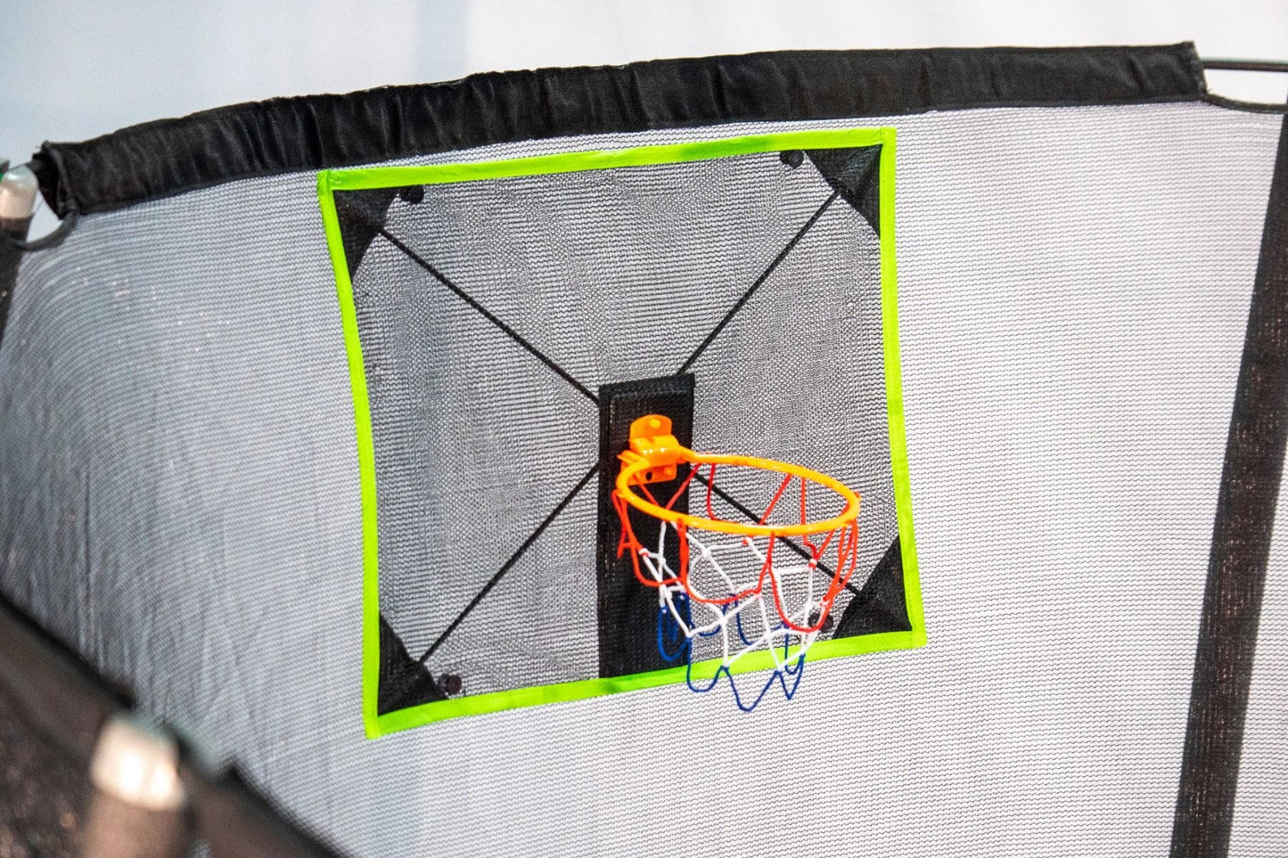 JumpKing 10’ x 17’ Oval Multi Level Heavy Duty Trampoline With Toss Game and Hoop Accessory Model  - JKLCOV1017C4