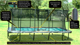 JumpKing Rectangular Trampoline 10’x18’ Pro Model  - JKRC1018HEC3V2