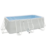 Outsunny 14ft x 8ft x 48in Steel Frame Pool with Filter Pump - 848-030V80LG