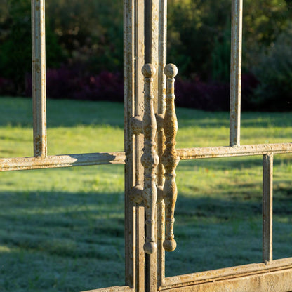 Park Hill Collection Aged Metal Conservatory Facade Framework - Unique Patina Finish for Stunning Outdoor Display! - EDX80861