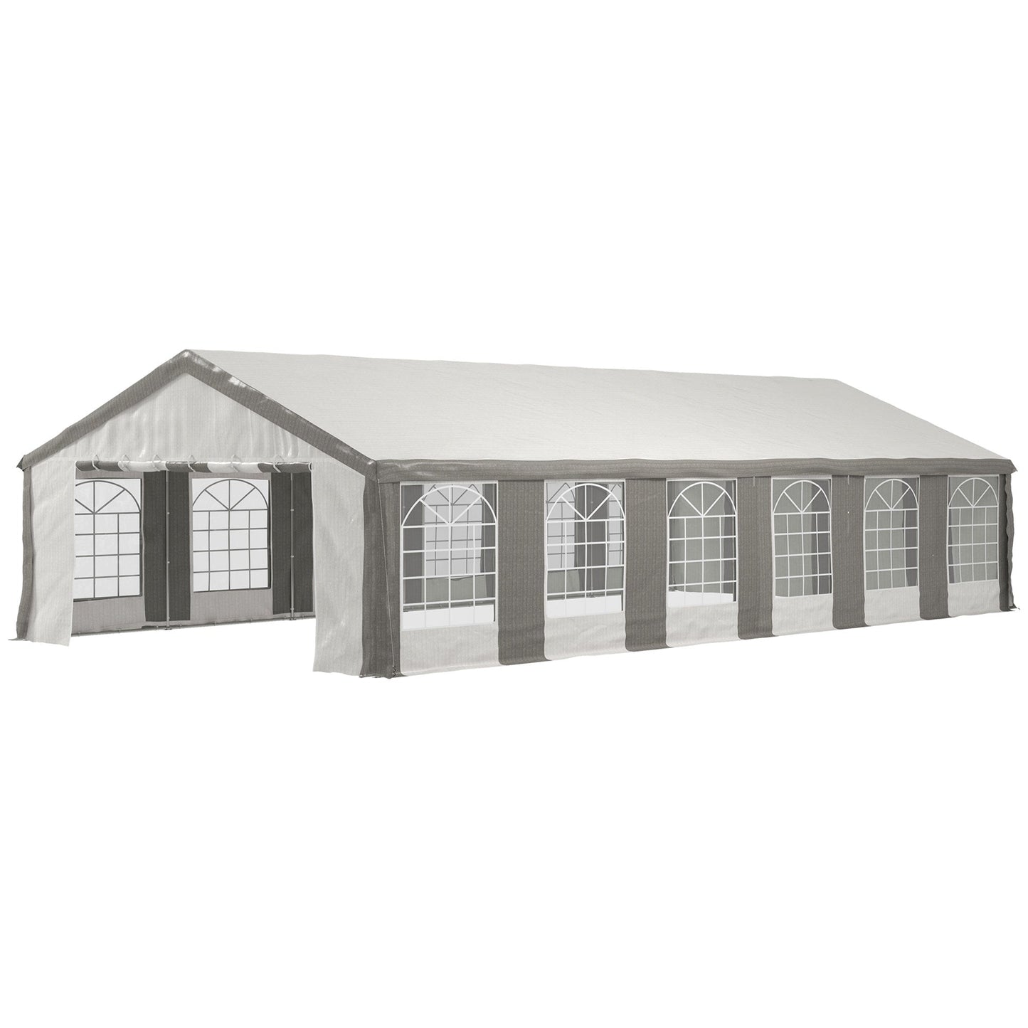 Outsunny 20' x 40' Heavy-Duty Outdoor Party Tent with Sidewalls, Gray - 84C-020V00GY