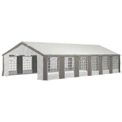 Outsunny 20' x 40' Heavy-Duty Outdoor Party Tent with Sidewalls, Gray - 84C-020V00GY