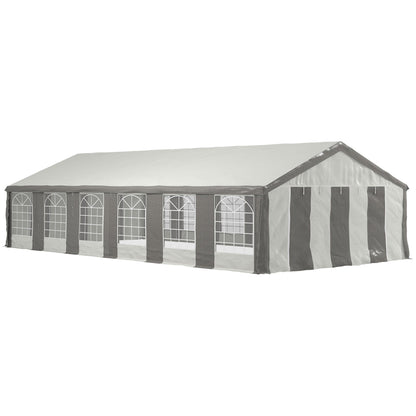 Outsunny 20' x 40' Heavy-Duty Outdoor Party Tent with Sidewalls, Gray - 84C-020V00GY