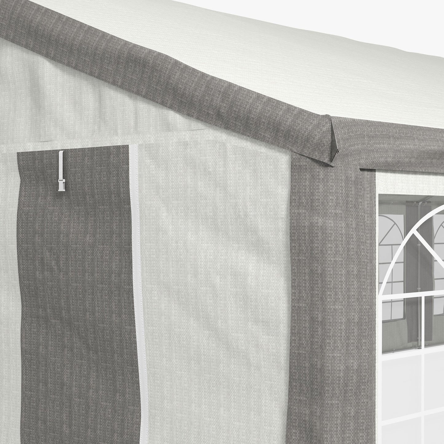 Outsunny 20' x 40' Heavy-Duty Outdoor Party Tent with Sidewalls, Gray - 84C-020V00GY