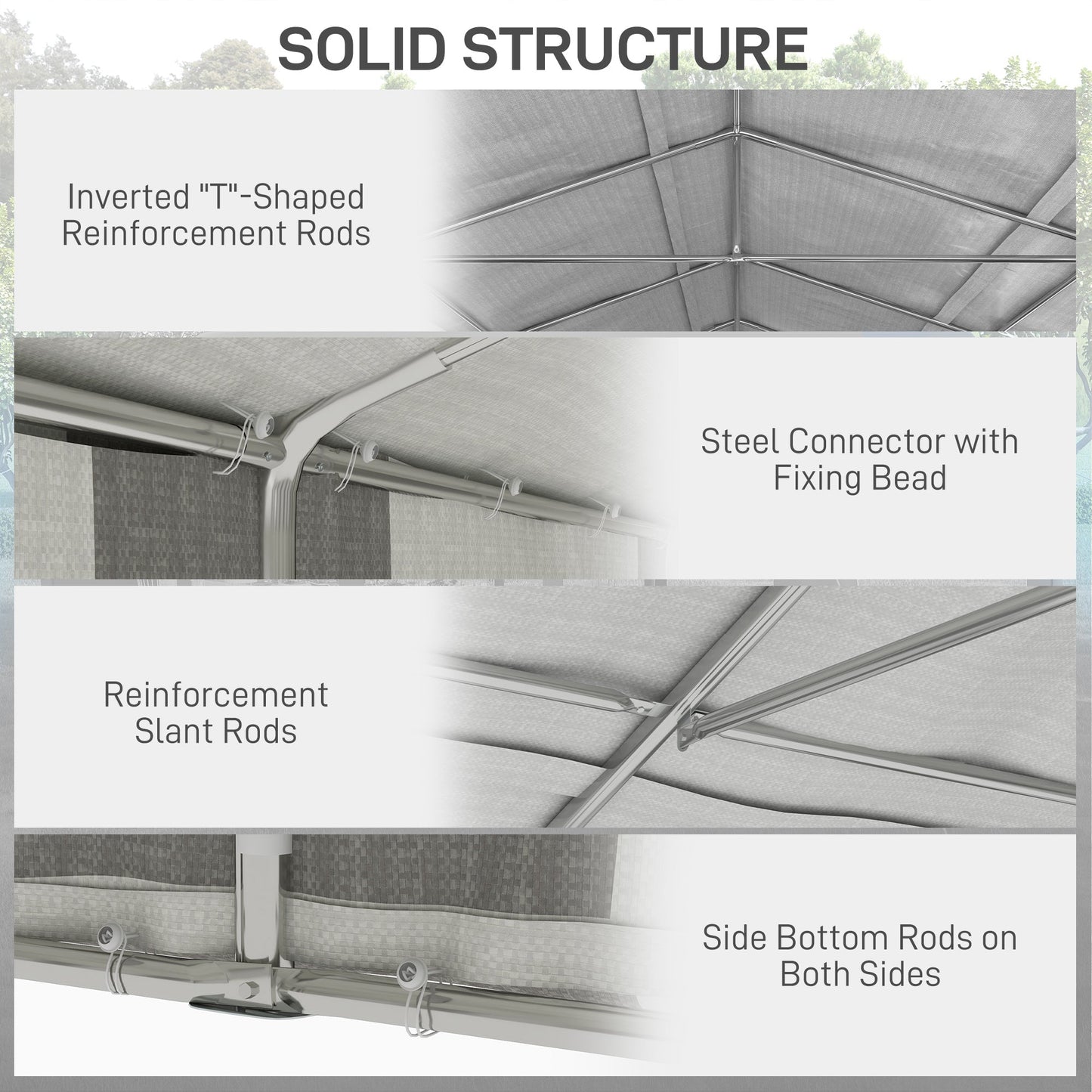 Outsunny 20' x 40' Heavy-Duty Outdoor Party Tent with Sidewalls, Gray - 84C-020V00GY