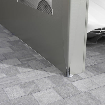 Outsunny 10' x 20' Heavy Duty Portable Garage with 4 Mesh Windows & 2 Doors, Gray - 84C-523V00GY