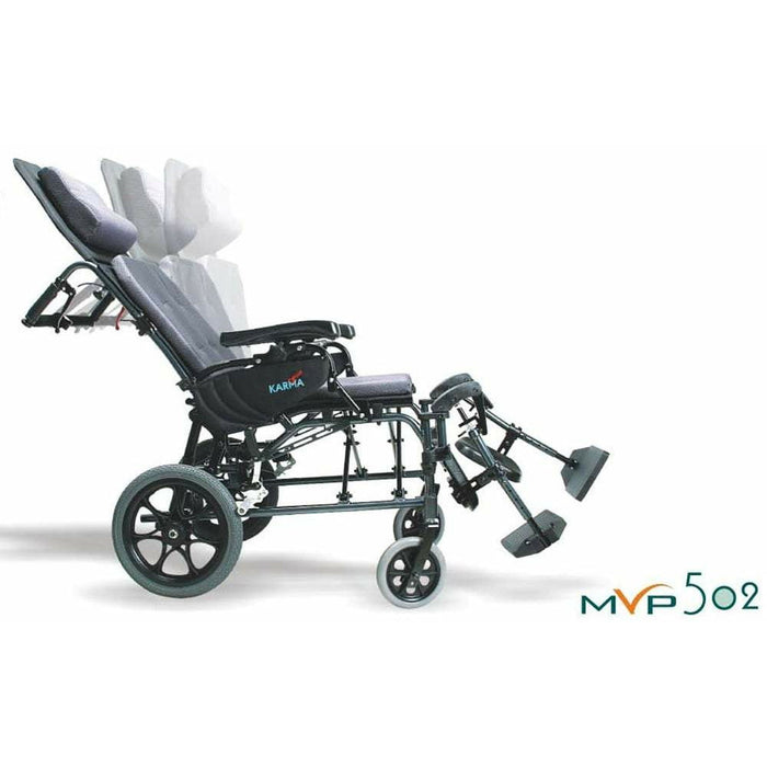 Karman Healthcare Mvp-502-Tp Ergonomic Lightweight Reclining Transport Wheelchair