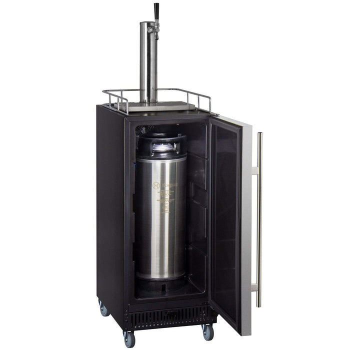 15" Wide Kombucha Single Tap Commercial Kegerator - KOM15BBRNK