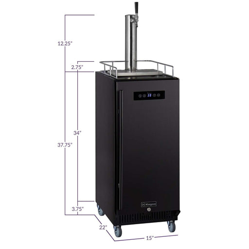 15" Wide Kombucha Single Tap Commercial Kegerator - KOM15BBRNK