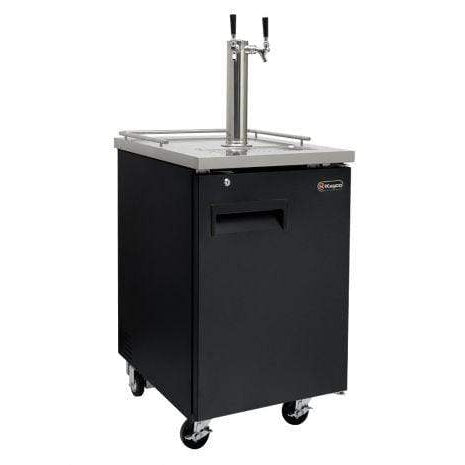 24" Wide Cold Brew Coffee Black Commercial Kegerator - ICXCK-1B-1