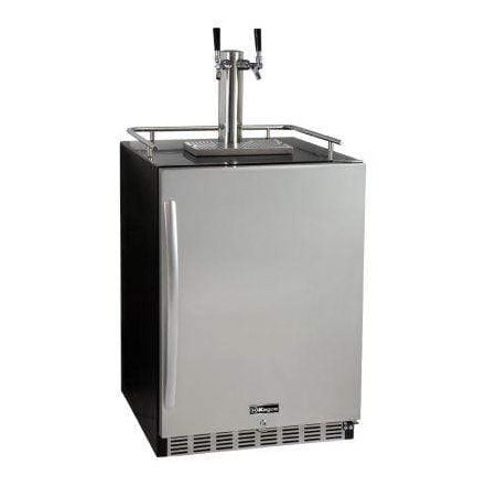 24" Wide Kombucha Tap Black Commercial Built-In Right Hinge Kegerator - KOMHK38BSU-1