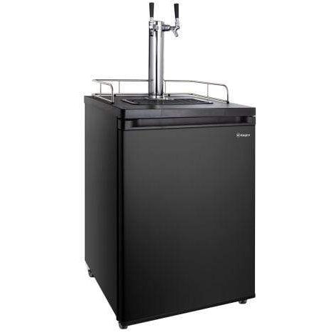 24" Wide Kombucha Tap Black Kegerator - KOM20B-1NK