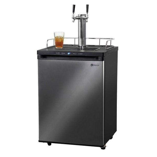 24" Wide Kombucha Tap Black Stainless Steel Kegerator - KOM30X-1NK