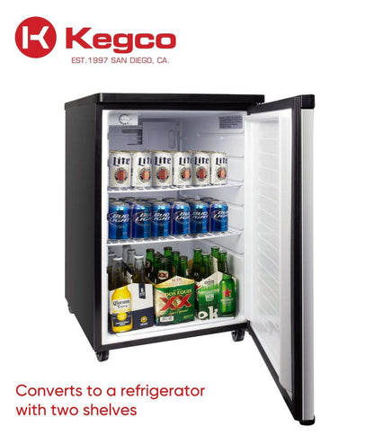 Kegco 20" Wide Cold Brew Coffee Single Tap Stainless Steel Single Tap Kegerator - ICK19S-1NK