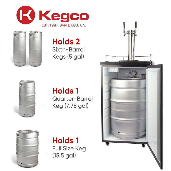 20" Wide Tap Stainless Steel Kegerator - K199SS-1NK