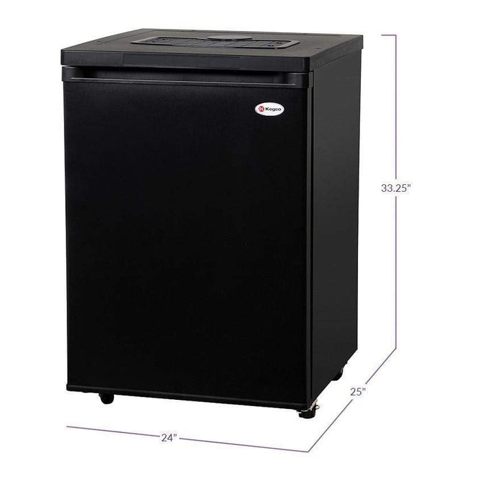 24" Wide Black Kegerator - Cabinet Only - MDK-209B-01