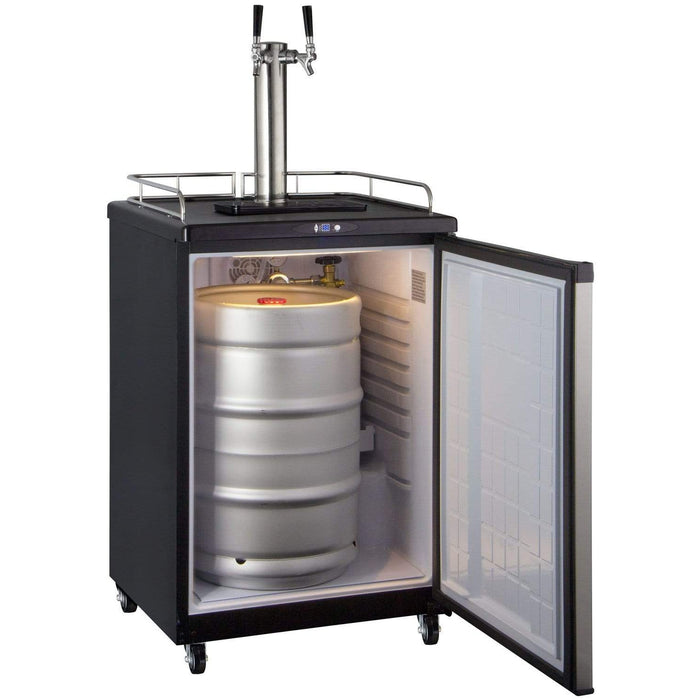 24" Wide Cold Brew Coffee Single Stainless Steel Commercial/Residential Kegerator - ICZ163S-1NK