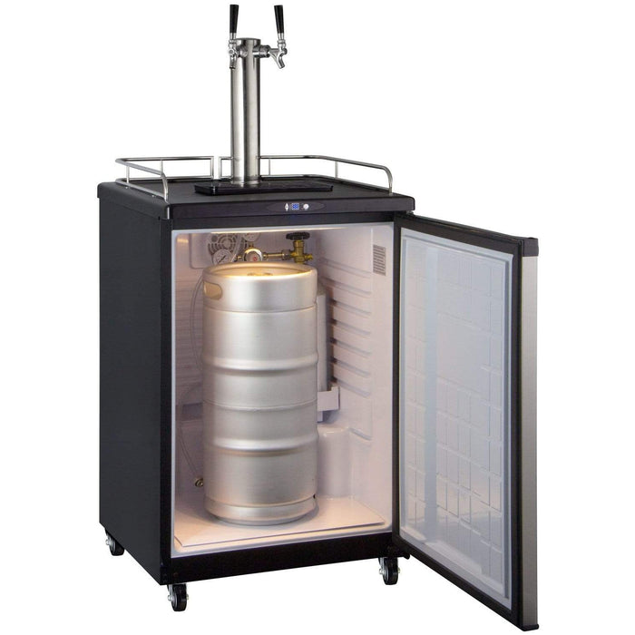 24" Wide Cold Brew Coffee Single Stainless Steel Commercial/Residential Kegerator - ICZ163S-1NK