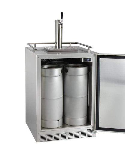 24" Wide Cold Brew Coffee Tap All Stainless Steel Outdoor Built-In Right Hinge Kegerator - ICHK38SSU-1