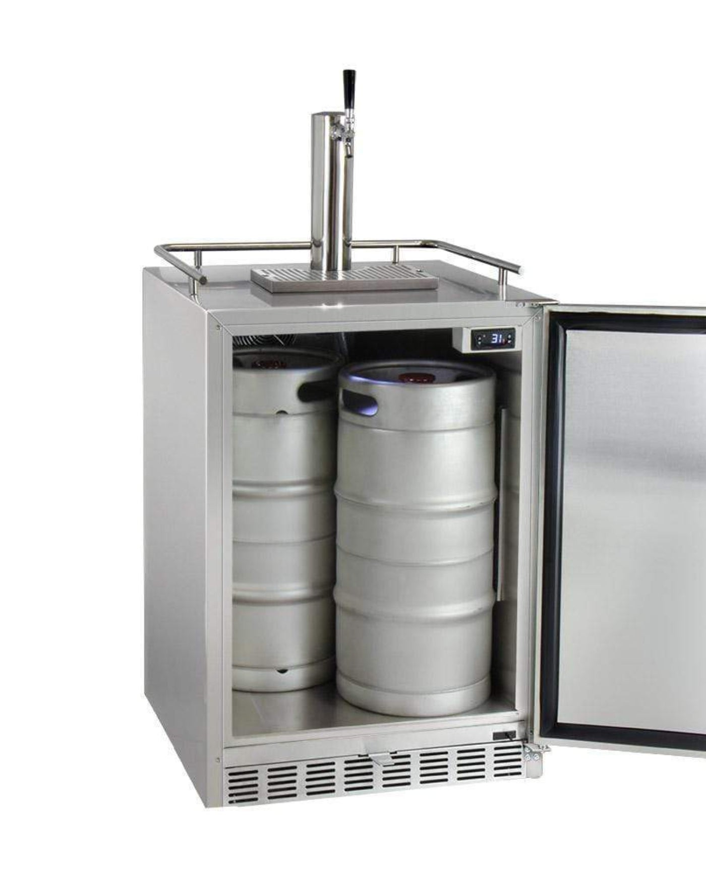 24" Wide Cold Brew Coffee Tap All Stainless Steel Outdoor Built-In Right Hinge Kegerator - ICHK38SSU-1