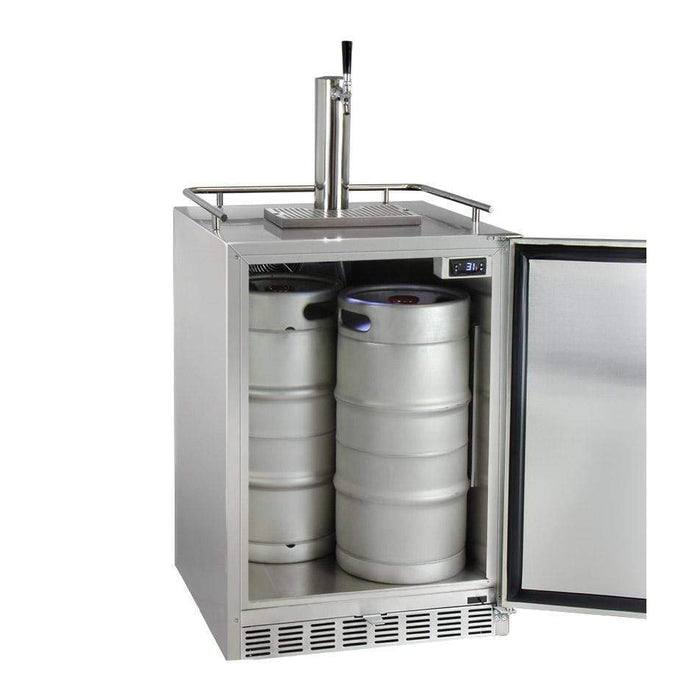 24" Wide Cold Brew Coffee Tap All Stainless Steel Outdoor Built-In Right Hinge Kegerator - ICHK38SSU-1