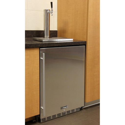 24" Wide Cold Brew Coffee Tap Black Commercial Built-In Right Hinge Kegerator - ICHK38BSU-1