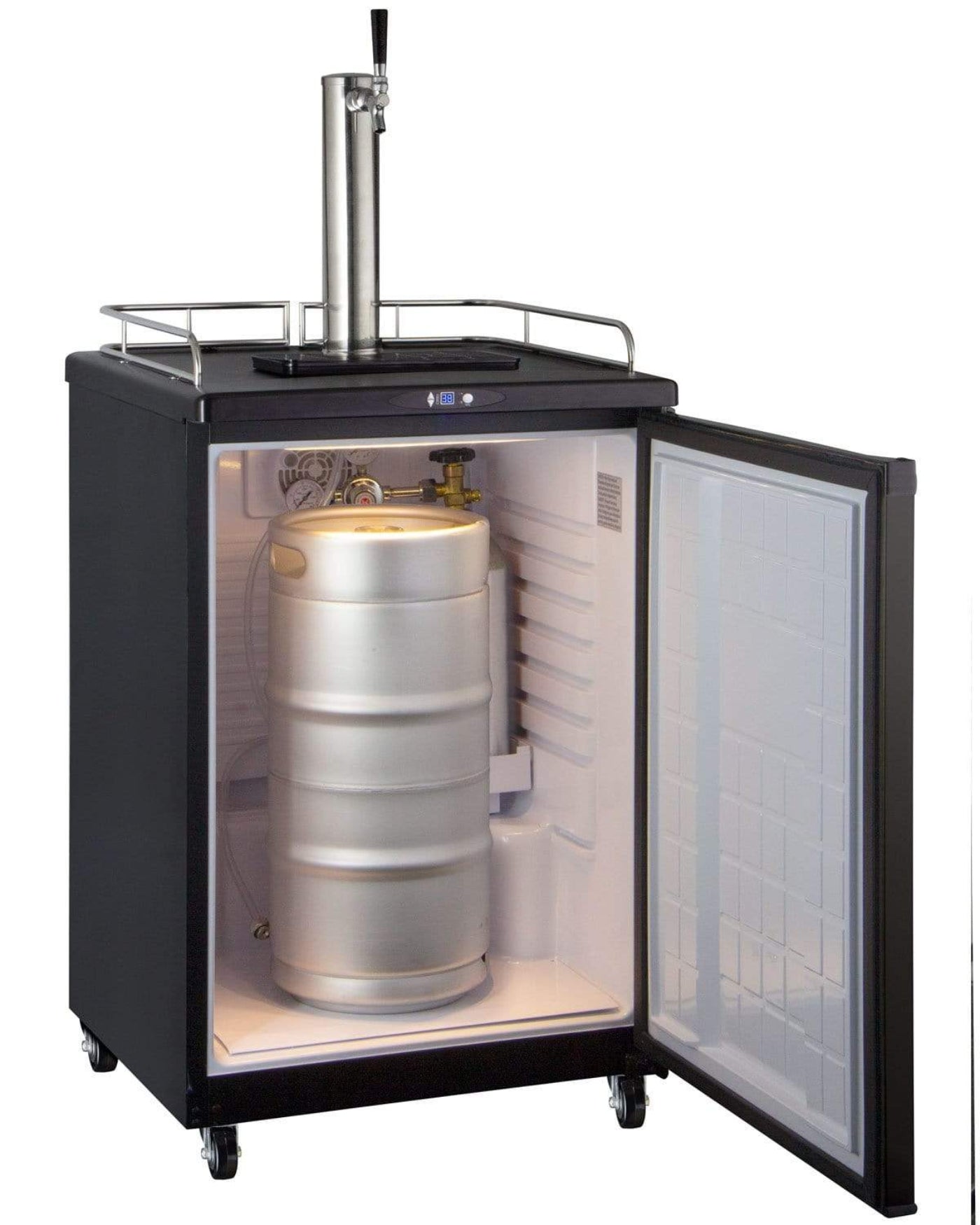 Kegco 24" Wide Cold Brew Coffee Tap Black Commercial/Residential Kegerator - ICZ163B-1NK