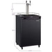 24" Wide Cold Brew Coffee Tap Black Commercial/Residential Kegerator - ICZ163B-1NK