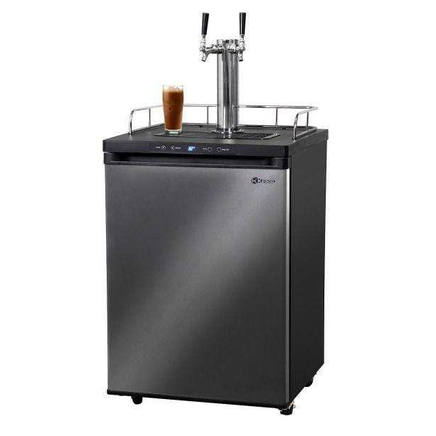 24" Wide Cold Brew Coffee Tap Black Stainless Steel Kegerator - ICK30S-1NK