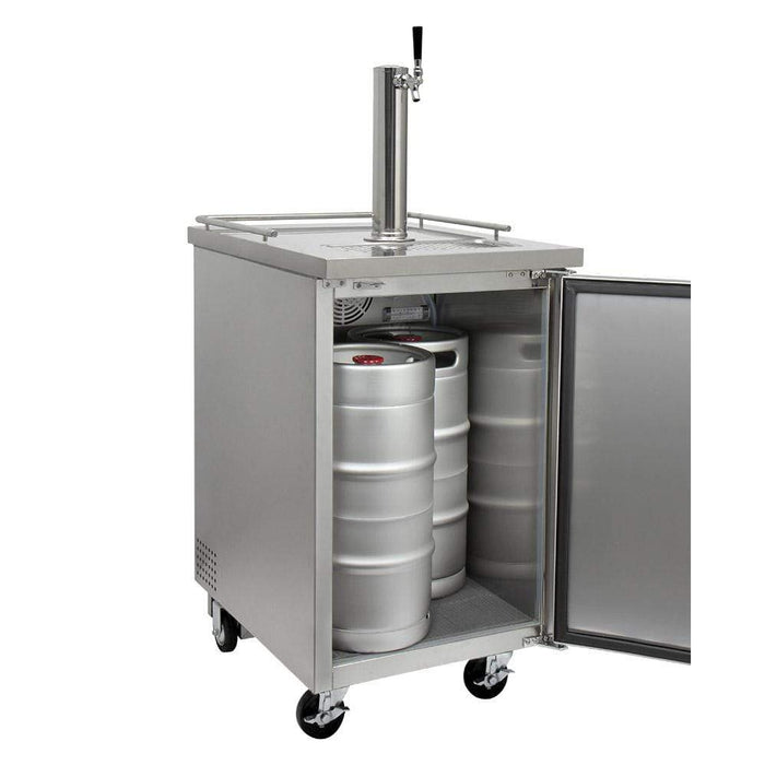 24" Wide Kombucha Tap All Stainless Steel Commercial Kegerator - KOMC1S-1