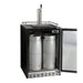 24" Wide Kombucha Tap Black Commercial Built-In Right Hinge Kegerator - KOMHK38BSU-1