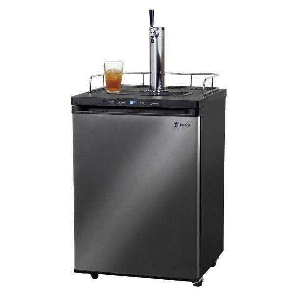 24" Wide Kombucha Tap Black Stainless Steel Kegerator - KOM30X-1NK