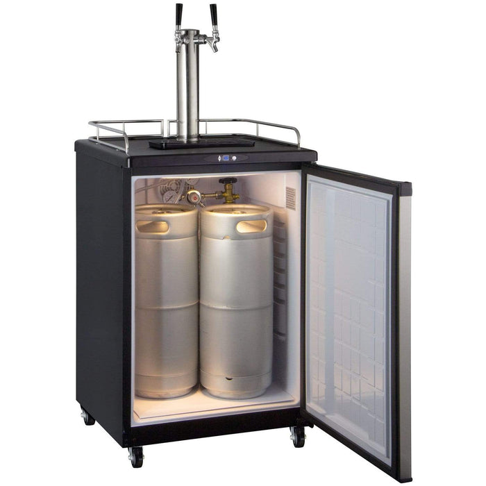 24" Wide Kombucha Tap Stainless Steel Commercial Kegerator - KOM163S-1NK