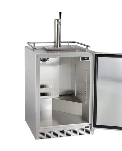 Kegco 24" Wide  Tap All Stainless Steel Outdoor Built-In Right Hinge Kegerator with Kit - HK38SSU-1