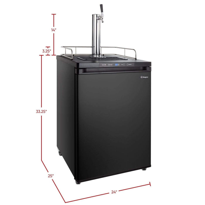 American Outdoor Grill - 24" Wide Tap Black Digital Kegerator - K309B-1NK