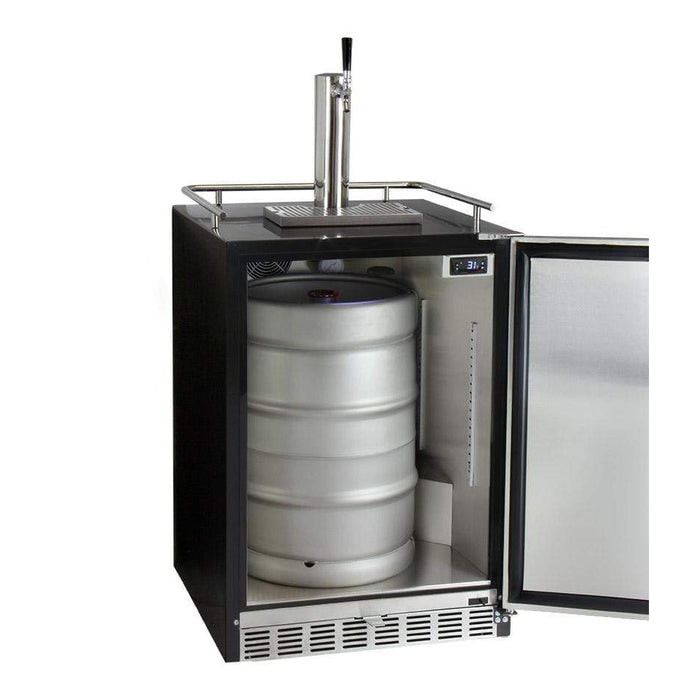 24" Wide Tap Stainless Steel Built-In Digital Left Hinge Kegerator with Kit - HK38BSU-L-1