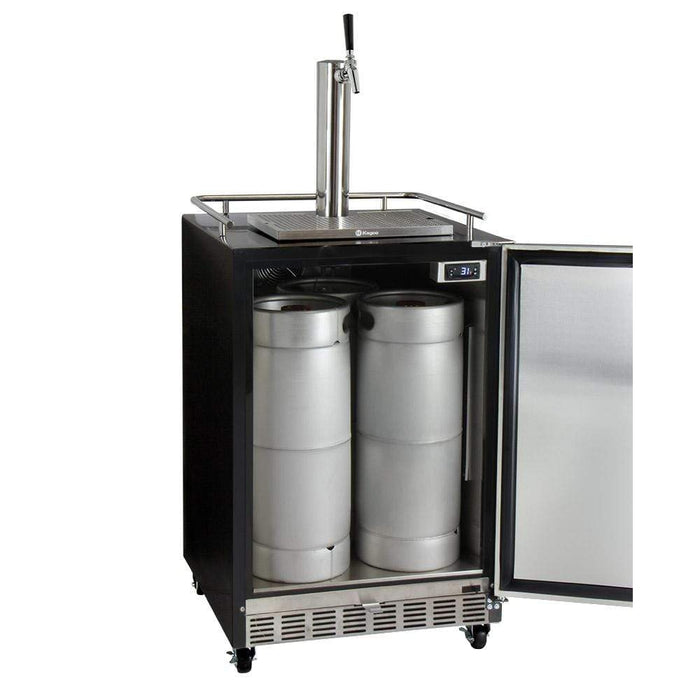 24" Wide Tap Stainless Steel Commercial Built-In Left Hinge Kegerator with Kit - HK38BSC-L-1