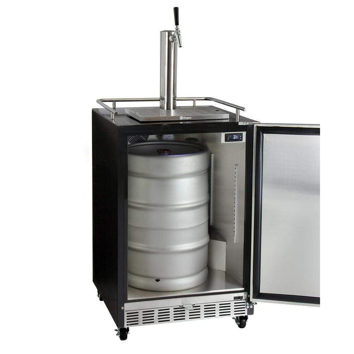 24" Wide Tap Stainless Steel Commercial Built-In Left Hinge Kegerator with Kit - HK38BSC-L-1