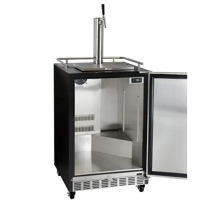 24" Wide Tap Stainless Steel Commercial Built-In Left Hinge Kegerator with Kit - HK38BSC-L-1