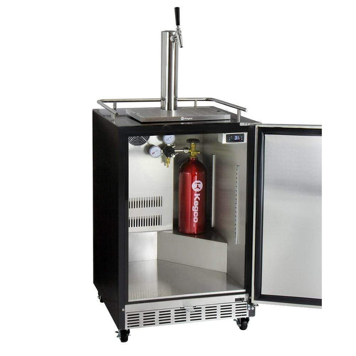 24" Wide Tap Stainless Steel Commercial Built-In Left Hinge Kegerator with Kit - HK38BSC-L-1