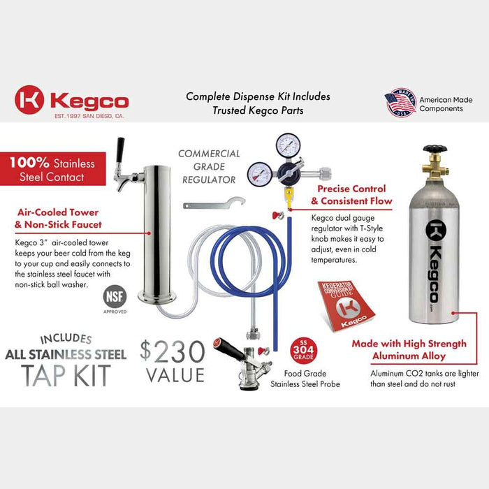 American Outdoor Grill - 24" Wide Tap Stainless Steel Digital Kegerator - K309SS-1NK