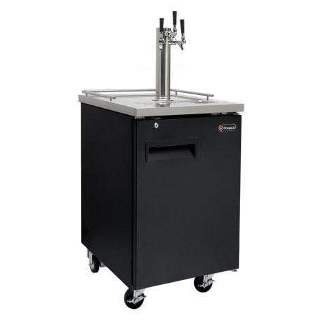 24" Wide Kombucha Tap Black Commercial Kegerator - KOMC1B-1