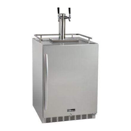 24" Wide Tap All Stainless Steel Outdoor Built-In Right Hinge Kegerator with Kit - HK38SSU-1