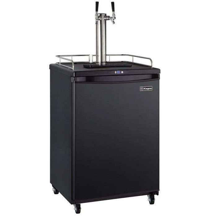 24" Wide Homebrew Tap Black Commercial/Residential Kegerator - HBK163B-1NK